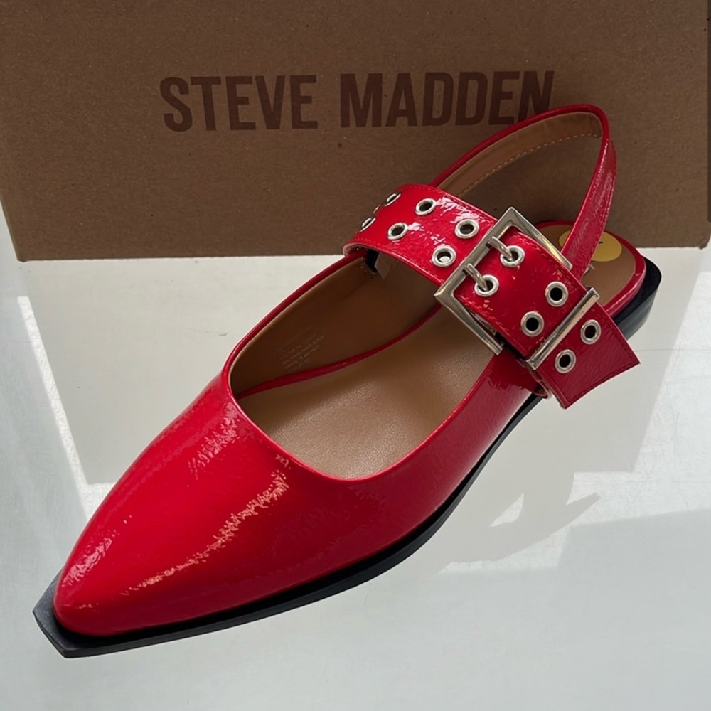Steve Madden Smokee Red Slingback Flats
